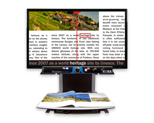KOBA Vision Vocatex Standard — відеозбільшувач, що читає текст уголос українською