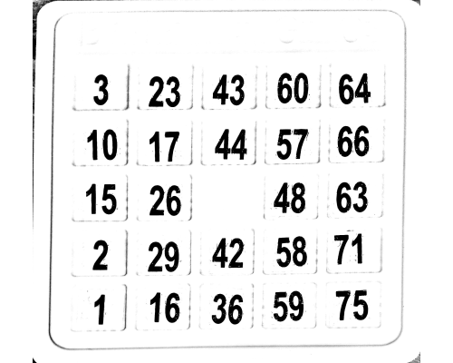 Набор для игры в Бинго с тактильными обозначениями для слепых