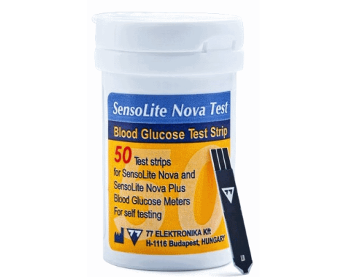 Тест-полоски для глюкометра Сенсолайт нова (Sensolite Nova) TEST №50
