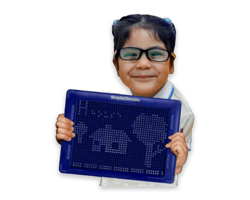 BrailleDoodle — магнитный планшет для письма Брайлем и тактильных рисунков без бумаги