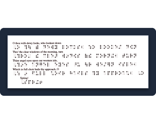 Duxbury Braille Translator — перевод текстов на шрифт Брайля, в том числе украинский