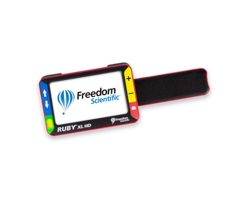 Ruby XL HD — ручний відеозбільшувач 5 дюймів з розкладною ручкою і підставкою для читання